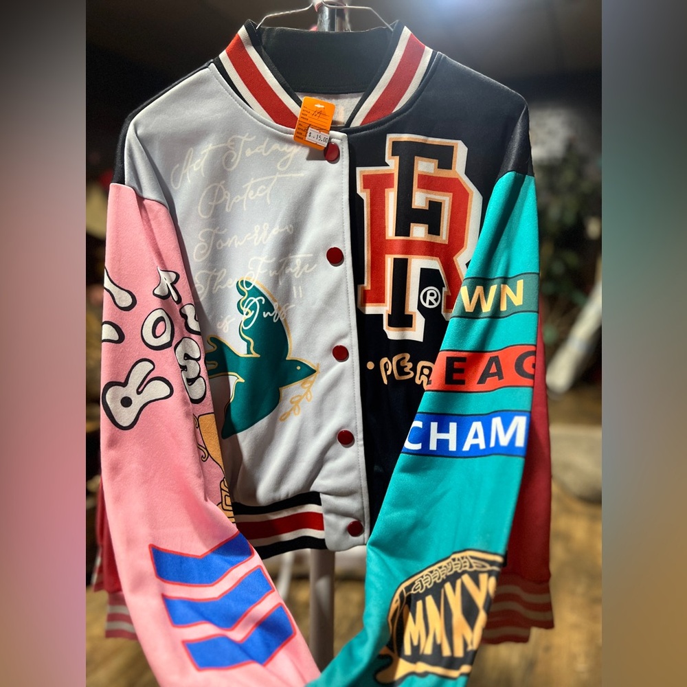 First row varsity jacket